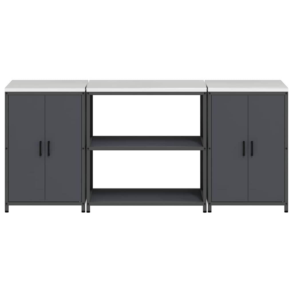 Set di Stoccaggio per Cucina HATTEM 3 pcs Antracite | homemem39