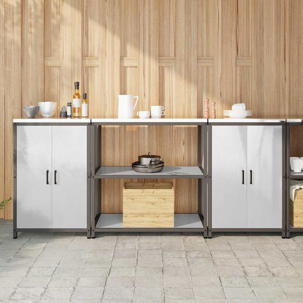 Set di Stoccaggio per Cucina 3 pcs Argento 210 x 50 x 92 cm