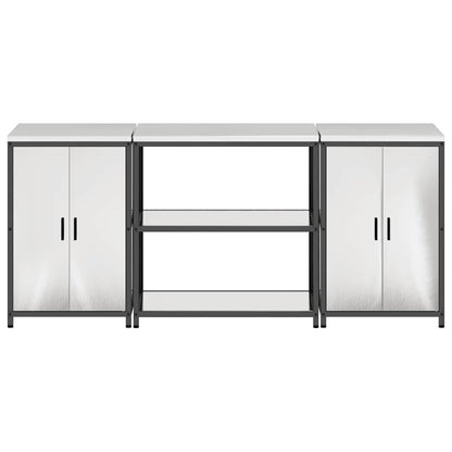 Set di Stoccaggio per Cucina HATTEM 3 pcs Argento Acciaio Inox | homemem39