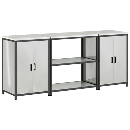 Set di Stoccaggio per Cucina 3 pcs Argento 210 x 50 x 92 cm