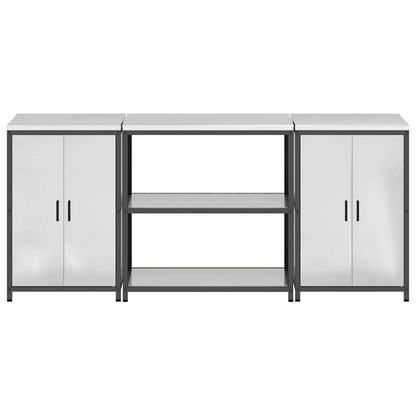 Set di Stoccaggio per Cucina 3 pcs Argento 210 x 50 x 92 cm