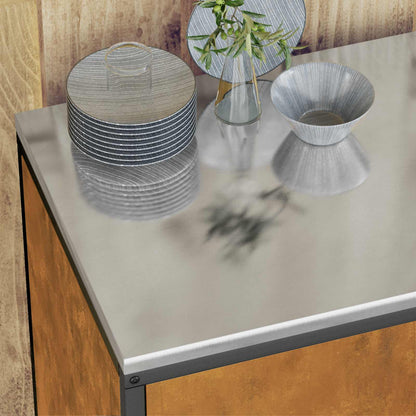 Set di Stoccaggio per Cucina con lo scaffale 3 pcs Ruggine