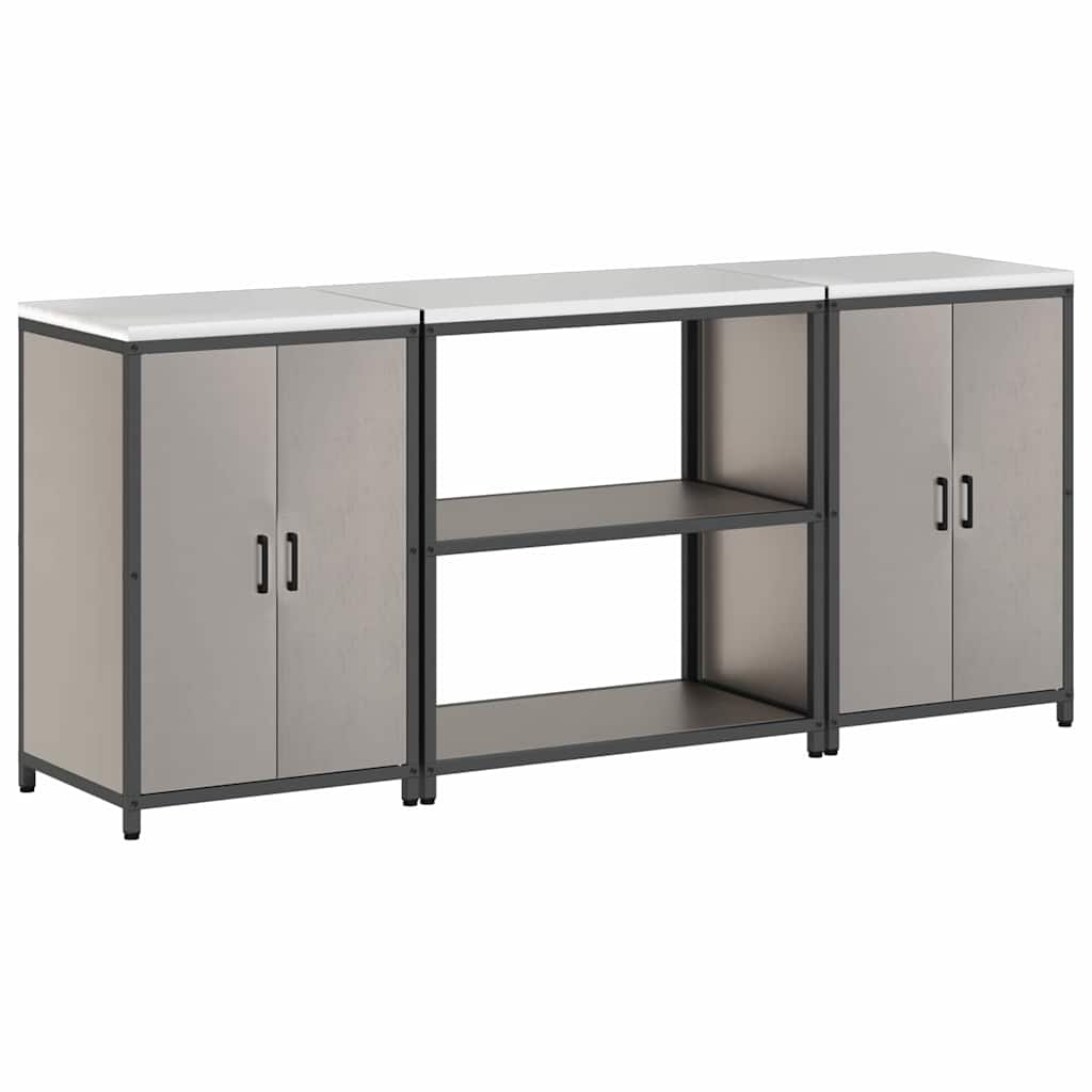 Set di Stoccaggio per Cucina 3 pcs Ruggine 210 x 50 x 92 cm