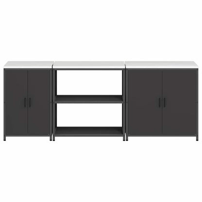 Set di Stoccaggio per Cucina Altro 3 pcs Nero 240 x 50 x 92 cm