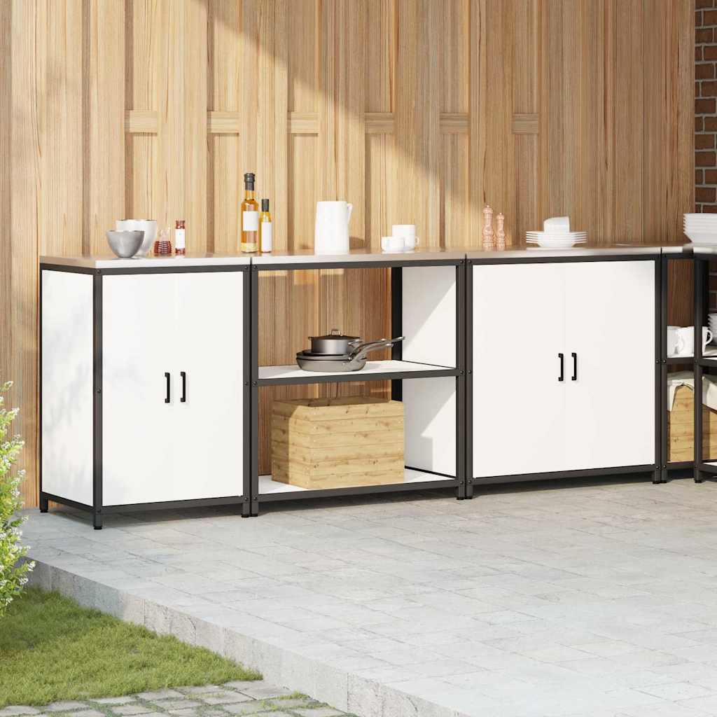 Set di Stoccaggio per Cucina 3 pcs Bianco 240 x 50 x 92 cm