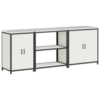 Set di Stoccaggio per Cucina 3 pcs Bianco 240 x 50 x 92 cm