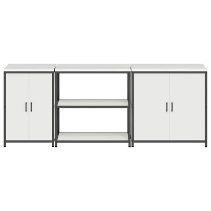 Set di Stoccaggio per Cucina 3 pcs Bianco 240 x 50 x 92 cm