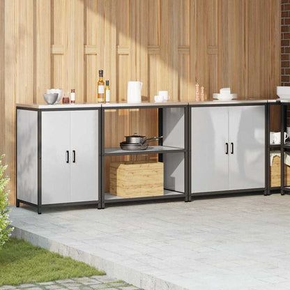 Set di Stoccaggio per Cucina 3 pcs Argento 240 x 50 x 92 cm