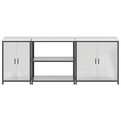 Set di Stoccaggio per Cucina 3 pcs Argento 240 x 50 x 92 cm