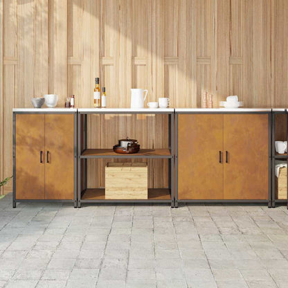 Set di Stoccaggio per Cucina 3 pcs Ruggine 240 x 50 x 92 cm