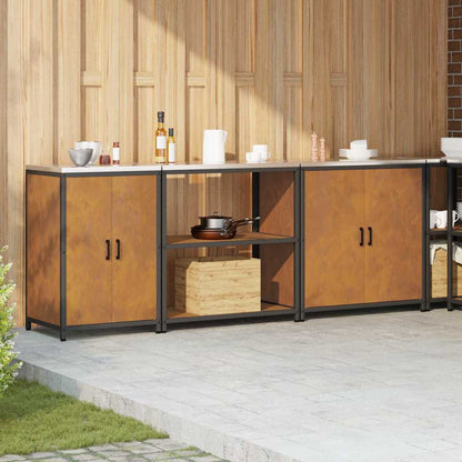 Set di Stoccaggio per Cucina 3 pcs Ruggine 240 x 50 x 92 cm