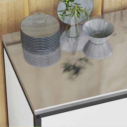 Set di Stoccaggio per Cucina 2 pcs Bianco 150 x 50 x 92 cm