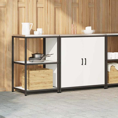 Set di Stoccaggio per Cucina 2 pcs Bianco 150 x 50 x 92 cm