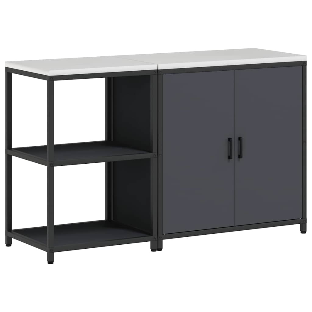 Set di Stoccaggio per Cucina 2 pcs Antracite 150 x 50 x 92 cm