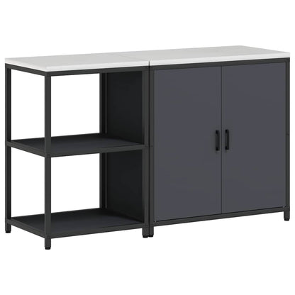 Set di Stoccaggio per Cucina 2 pcs Antracite 150 x 50 x 92 cm