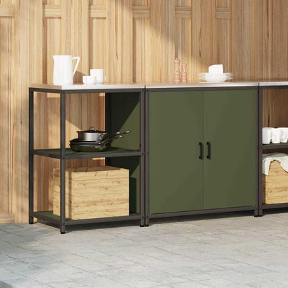 Set di Stoccaggio per Cucina 2 pcs Verde oliva 150 x 50 x 92 cm