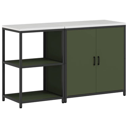 Set di Stoccaggio per Cucina 2 pcs Verde oliva 150 x 50 x 92 cm