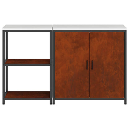 Set di Stoccaggio per Cucina HATTEM 2 pz Ruggine Acciaio