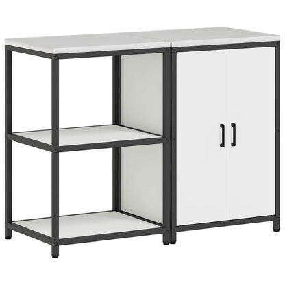 Set di Stoccaggio per Cucina con lo scaffale 2 pcs Bianco