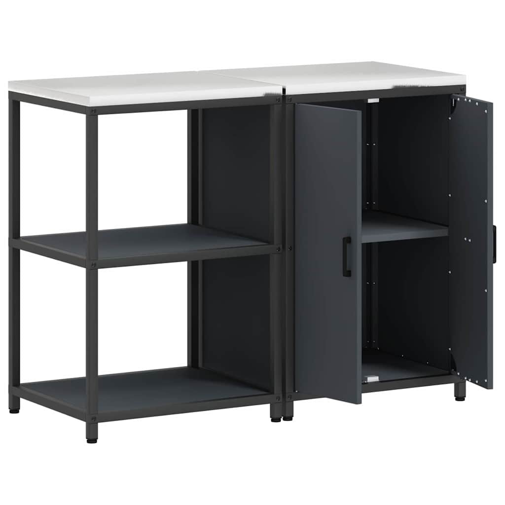 Set di Stoccaggio per Cucina con lo scaffale 2 pcs Antracite