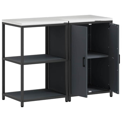 Set di Stoccaggio per Cucina con lo scaffale 2 pcs Antracite