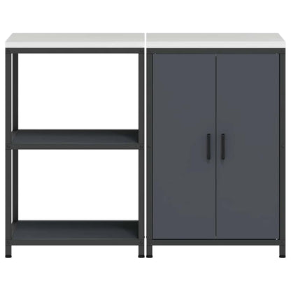 Set di Stoccaggio per Cucina con lo scaffale 2 pcs Antracite