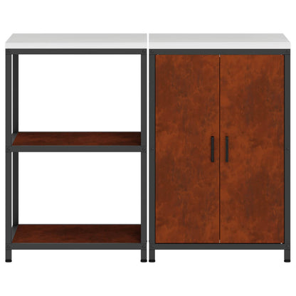 Set di Stoccaggio per Cucina HATTEM 2 pz Ruggine Acciaio