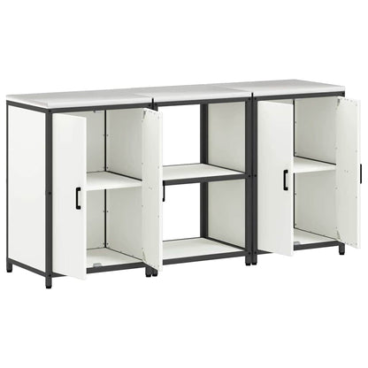 Set di Stoccaggio per Cucina 3 pcs Bianco 180 x 50 x 92 cm