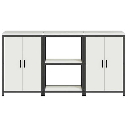 Set di Stoccaggio per Cucina 3 pcs Bianco 180 x 50 x 92 cm
