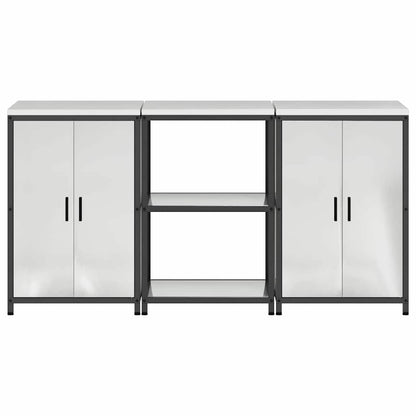 Set di Stoccaggio per Cucina 3 pcs Argento 180 x 50 x 92 cm