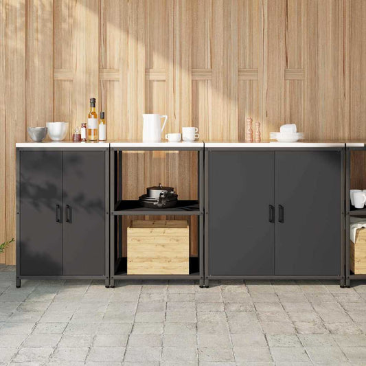 Set di Stoccaggio per Cucina Altro 3 pcs Nero 210 x 50 x 92 cm