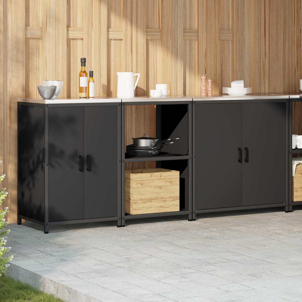 Set di Stoccaggio per Cucina Altro 3 pcs Nero 210 x 50 x 92 cm