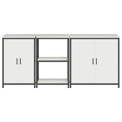 Set di Stoccaggio per Cucina 3 pcs Bianco 210 x 50 x 92 cm