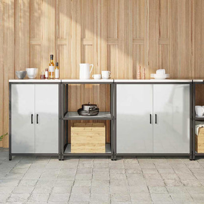 Set di Stoccaggio per Cucina 3 pcs Argento 210 x 50 x 92 cm