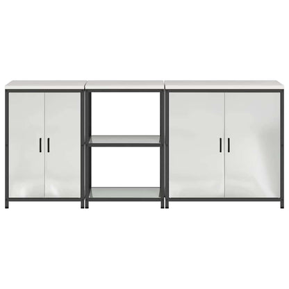 Set di Stoccaggio per Cucina 3 pcs Argento 210 x 50 x 92 cm