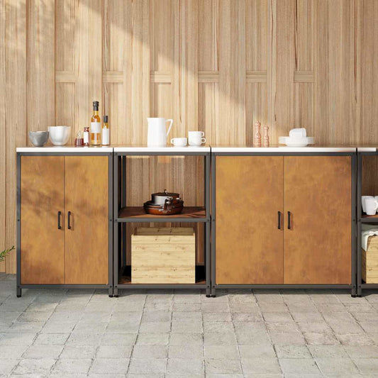 Set di Stoccaggio per Cucina 3 pcs Ruggine 210 x 50 x 92 cm