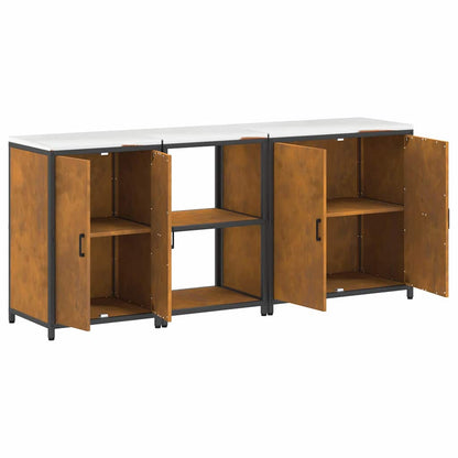 Set di Stoccaggio per Cucina 3 pcs Ruggine 210 x 50 x 92 cm