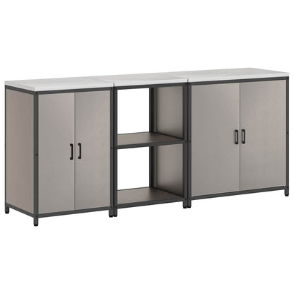 Set di Stoccaggio per Cucina HATTEM 3 pz Ruggine Acciaio