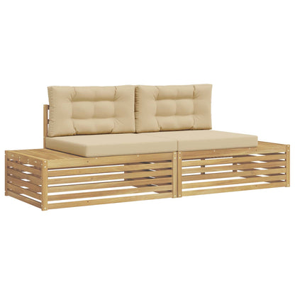 Set di divani da esterno Bianco 230,5 x 83 x 73 cm Poliestere | homemem39