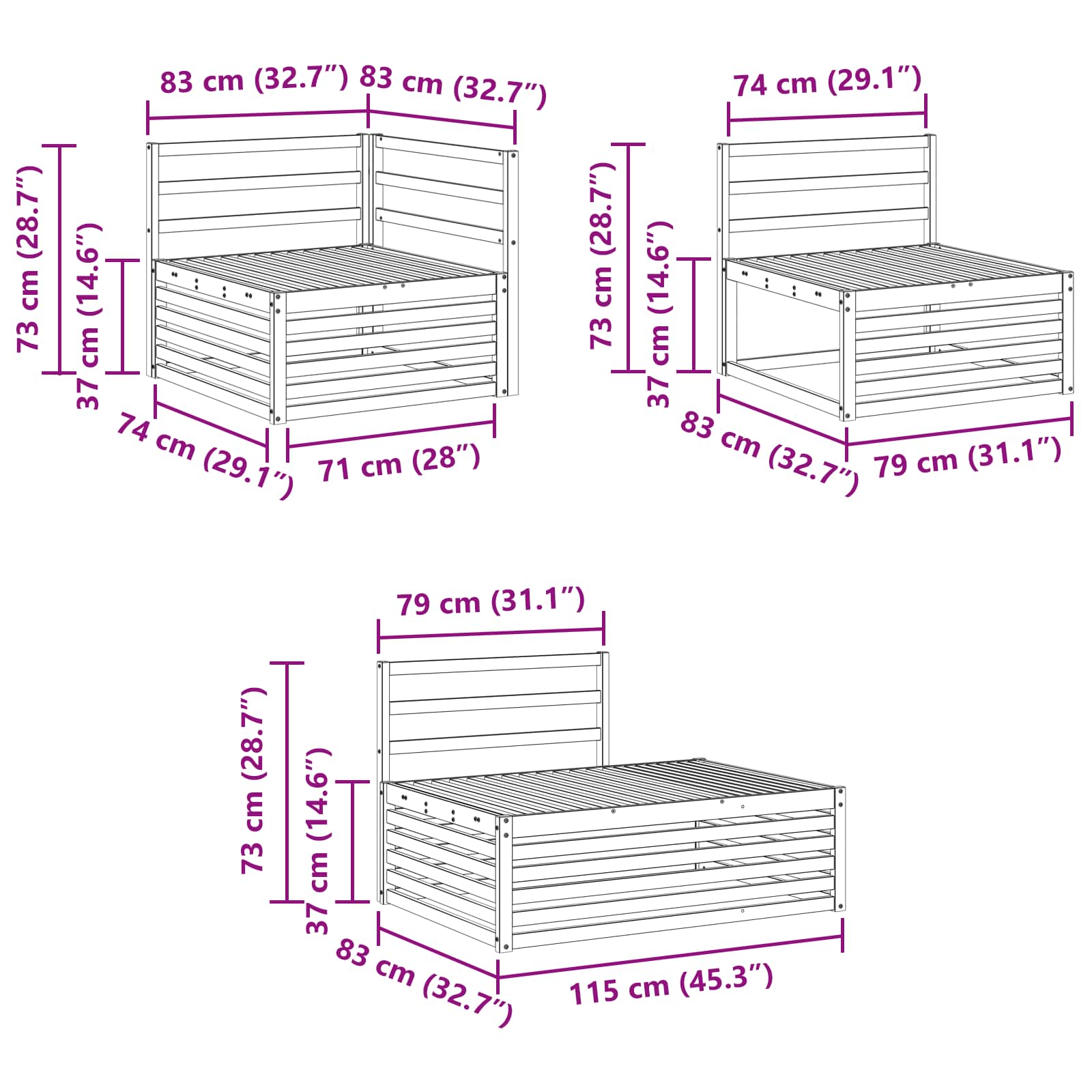 Set divani 5 Pezzo 277,5 x 198,5 x 73 cm | homemem39