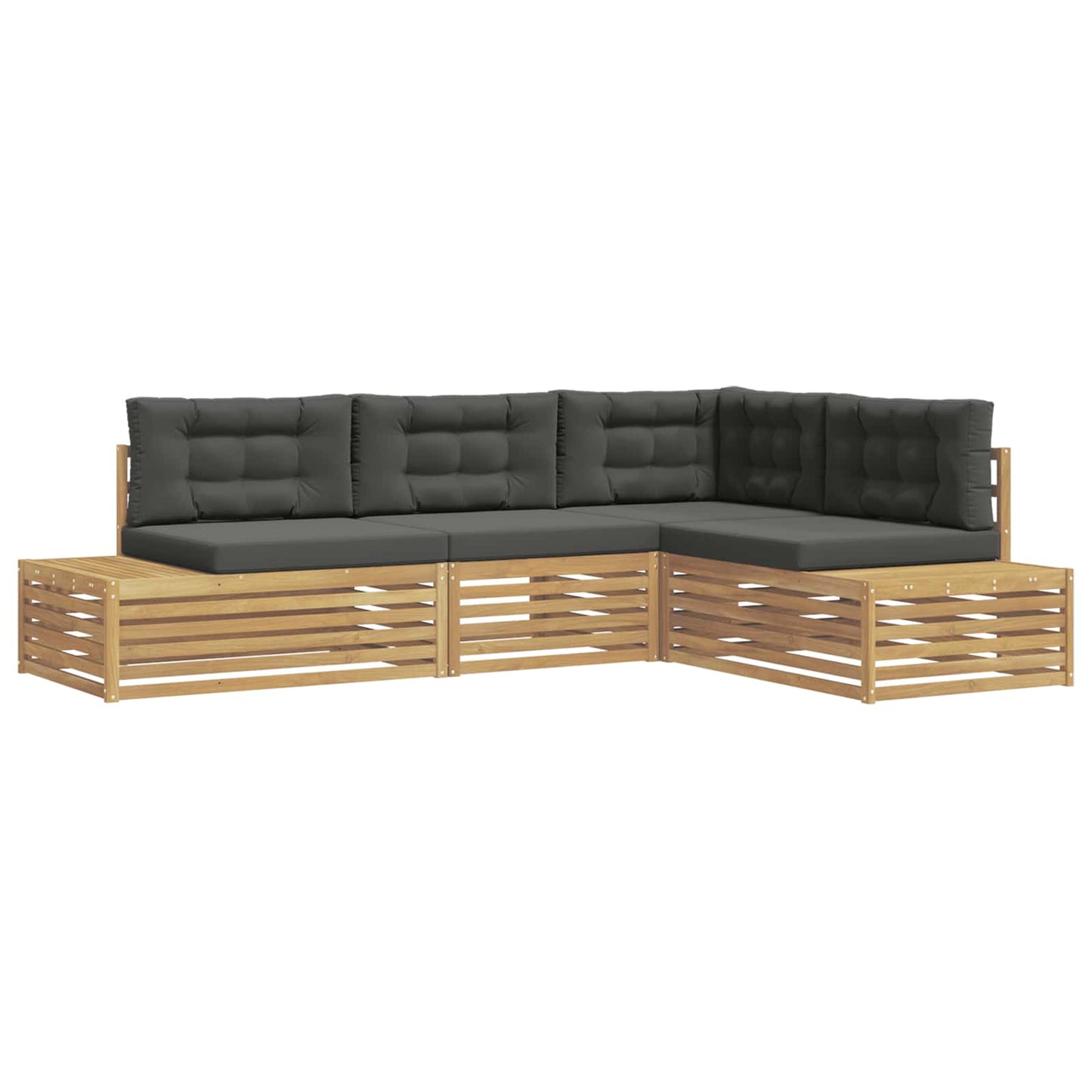 4 Pezzo Set di divani da esterno Poliestere Bianco | homemem39