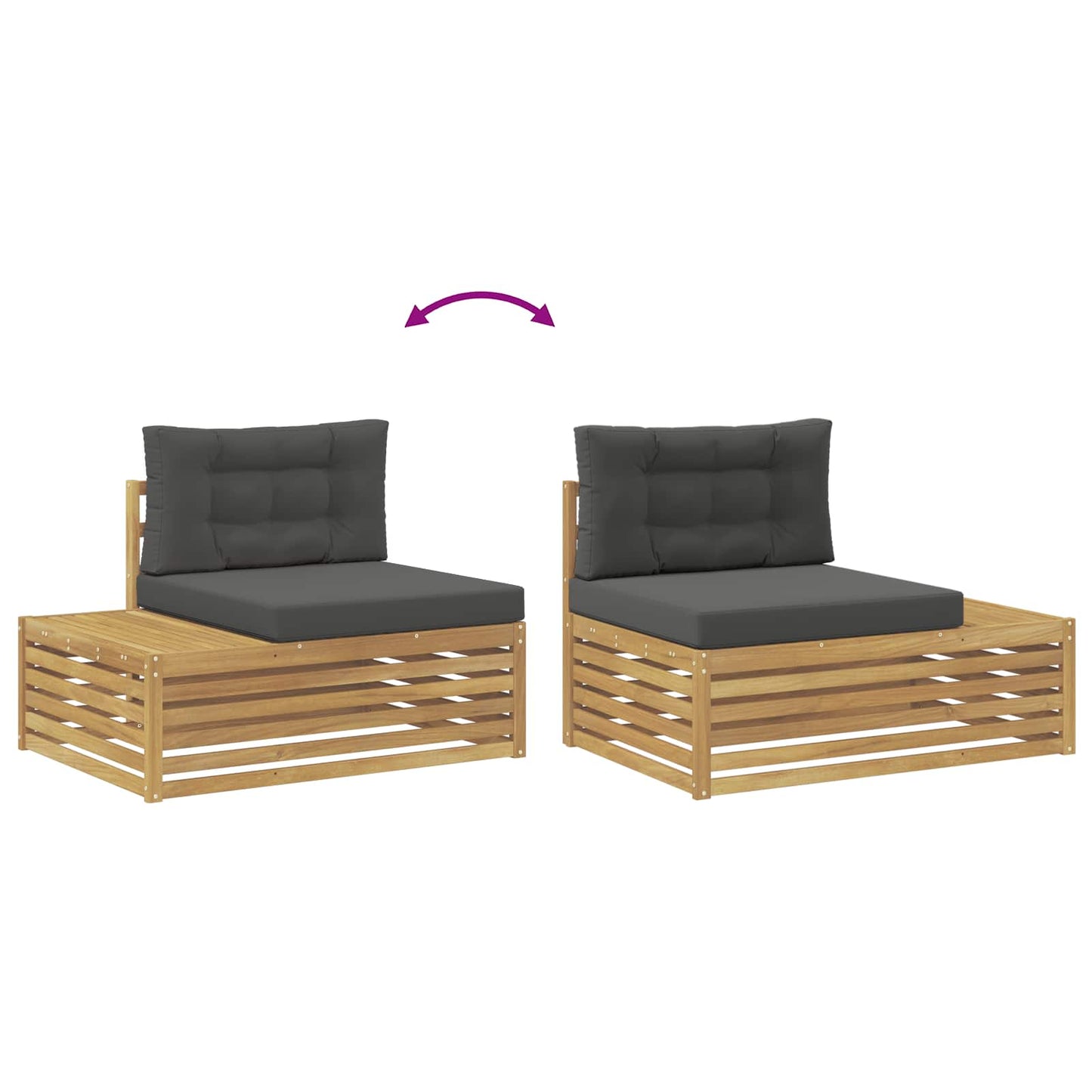 7 Pezzo Set di divani da esterno Poliestere Bianco | homemem39