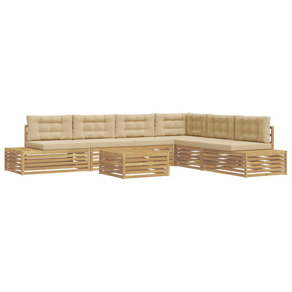 7 Pezzo Set di divani da esterno Poliestere Bianco | homemem39