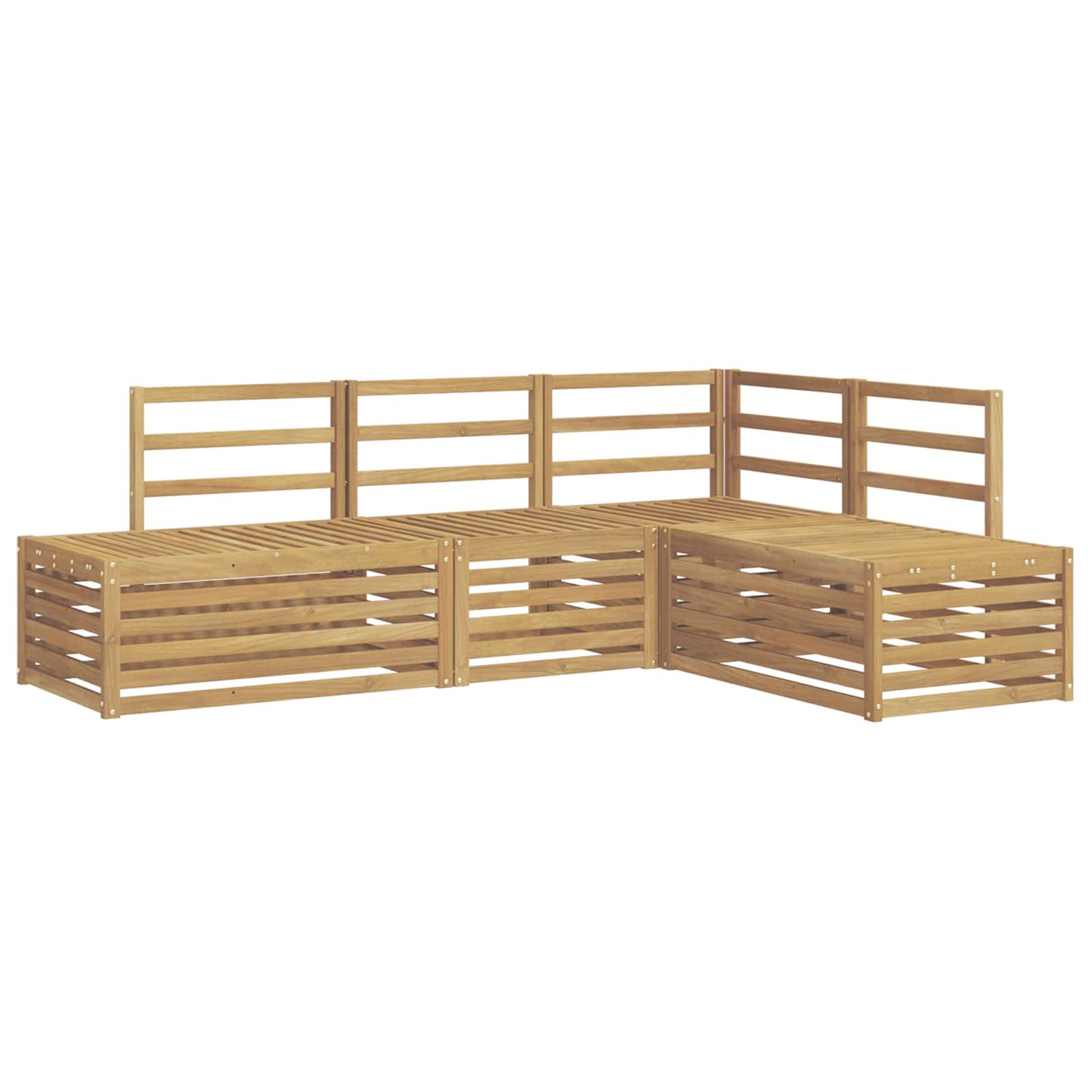 Set di divani da esterno 4 Pezzo Bianco | homemem39