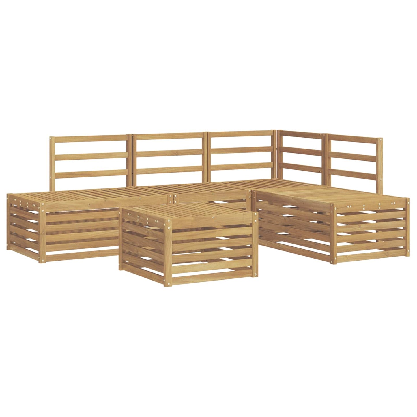 Set di divani da esterno 5 Pezzo Bianco | homemem39