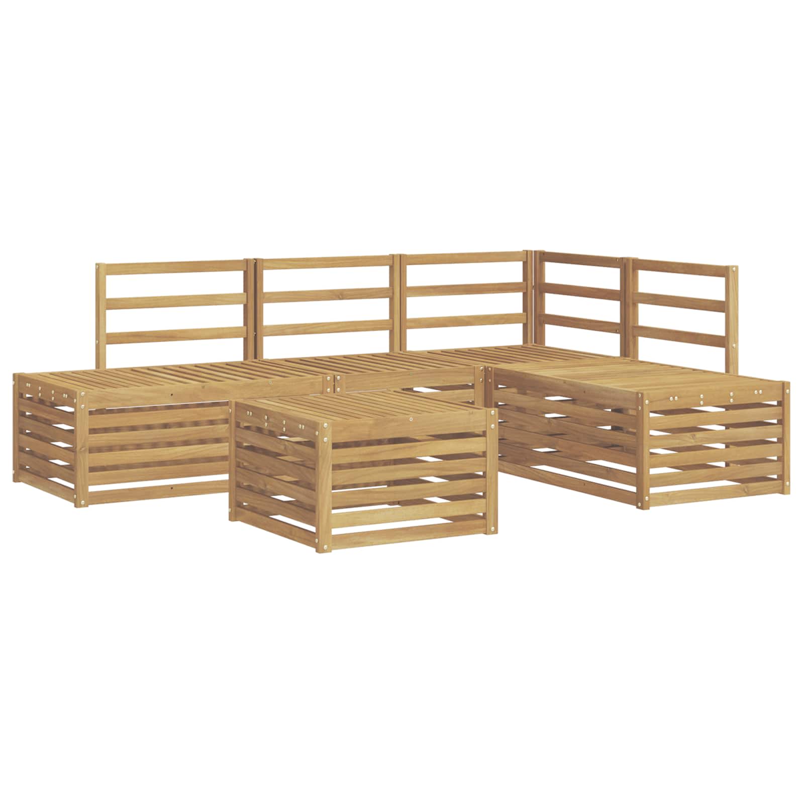 Set di divani da esterno 5 Pezzo Bianco | homemem39