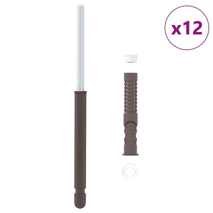 Supporti per Mensole Flottanti 12 pcs Beige Ø10 x 170 mm | homemem39