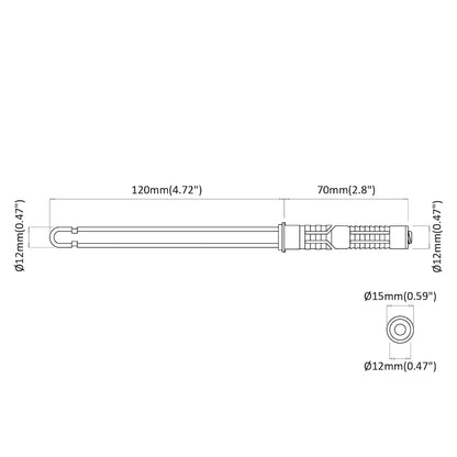 Supporti per Mensole Flottanti 12 pcs Beige Ø12 x 190 mm | homemem39