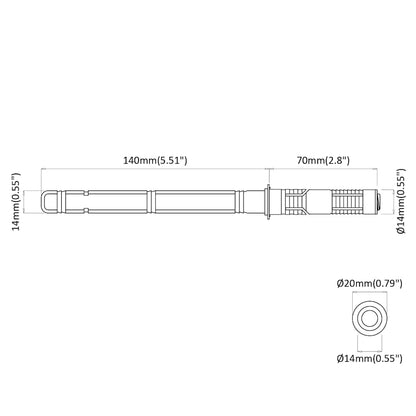 Supporti per Mensole Flottanti 12 pcs Beige Ø14 x 210 mm | homemem39