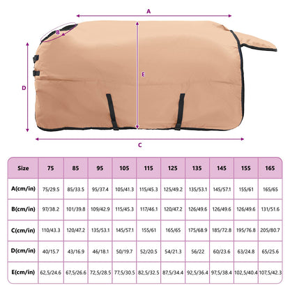 Coperta per Cavalli Cappuccino 165 cm Poliestere | homemem39